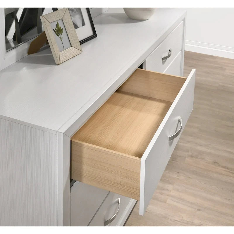 Roundhill Furniture Stout Contemporary White Panel 5-piece Bedroom Set