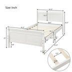 Wood Twin Sleigh Bed with Headboard and Footboard