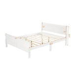 Wood Twin Sleigh Bed with Headboard and Footboard