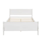 Wood Twin Sleigh Bed with Headboard and Footboard