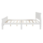 Wood Twin Sleigh Bed with Headboard and Footboard