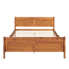 Wood Twin Sleigh Bed with Headboard and Footboard