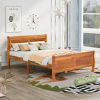 Wood Twin Sleigh Bed with Headboard and Footboard
