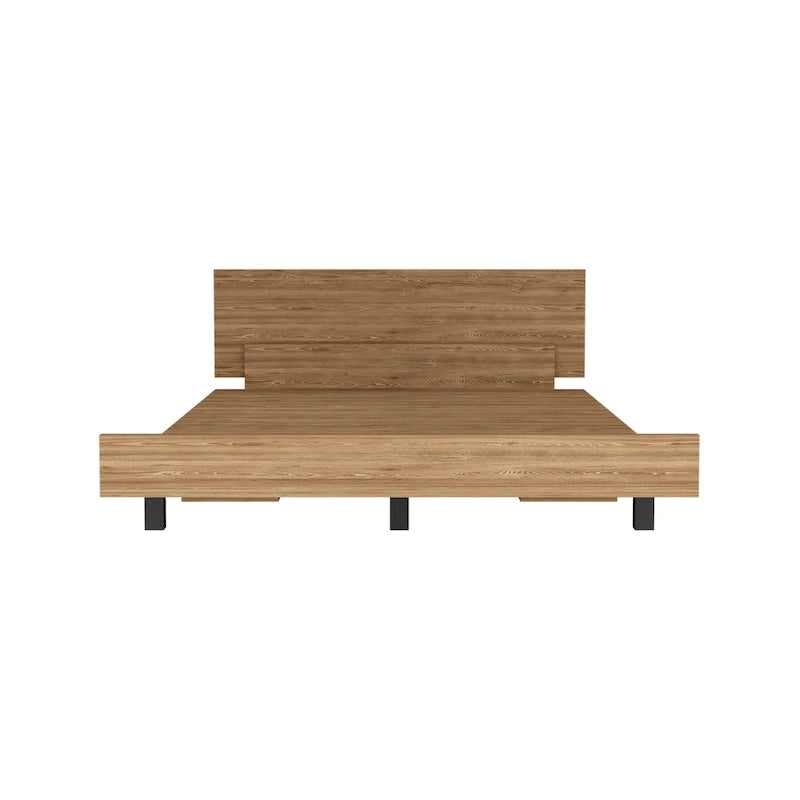 TUHOME Kaia Bed Base with Headboard, Twin