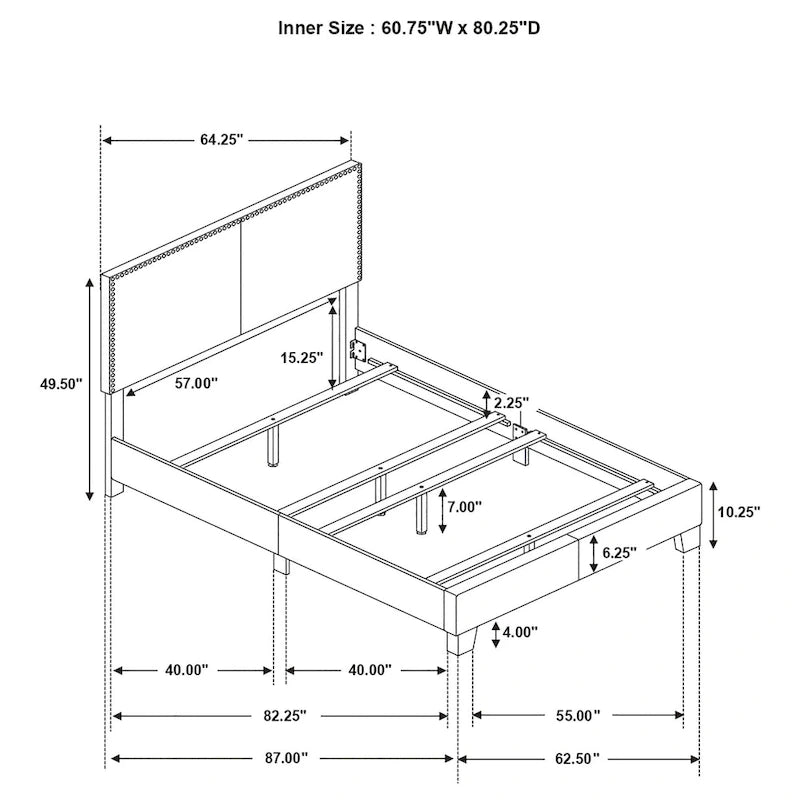 Boyd Transitional Fabric Upholstered Panel Bed