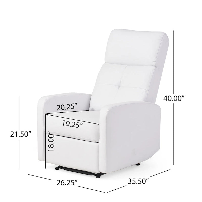 Samedi PU Leather Recliner Club Chair by Christopher Knight Home