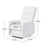 Samedi PU Leather Recliner Club Chair by Christopher Knight Home