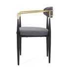 Modern Industrial Elmore Upholstered Dining Chairs (Set of 2) with Iron Frame by Christopher Knight Home