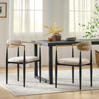 Modern Industrial Elmore Upholstered Dining Chairs (Set of 2) with Iron Frame by Christopher Knight Home