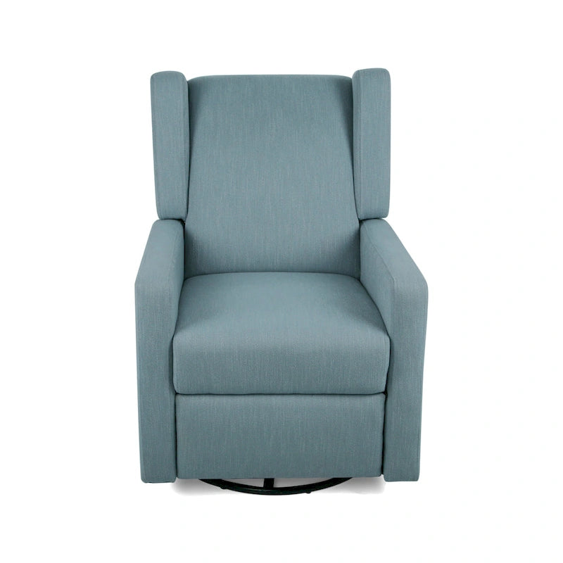 Hounker Contemporary Upholstered Swivel Recliner by Christopher Knight Home