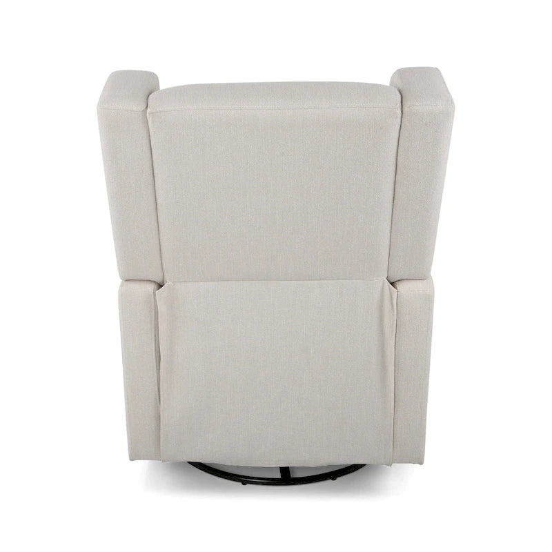 Hounker Contemporary Upholstered Swivel Recliner by Christopher Knight Home