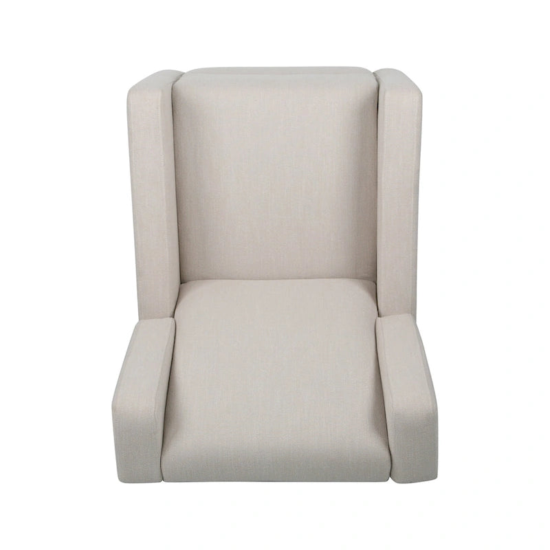 Hounker Contemporary Upholstered Swivel Recliner by Christopher Knight Home