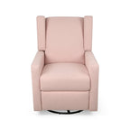 Hounker Contemporary Upholstered Swivel Recliner by Christopher Knight Home