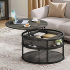 Moasis Round Lift Top Coffee Table with Hidden Storage