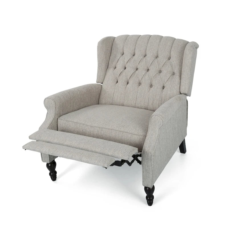Apaloosa Oversized Tufted Fabric Oversized Pushback Recliner by Christopher Knight Home