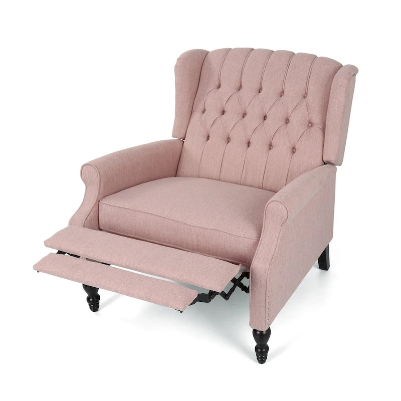 Apaloosa Oversized Tufted Fabric Oversized Pushback Recliner by Christopher Knight Home