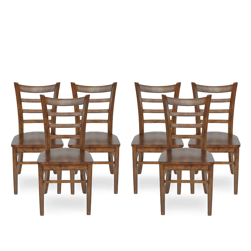 Prestage Rubberwood Dining Chairs (Set of 6) by Christopher Knight Home