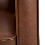 Mervynn Faux Leather Mid-Century Button Tufted Recliner by Christopher Knight Home