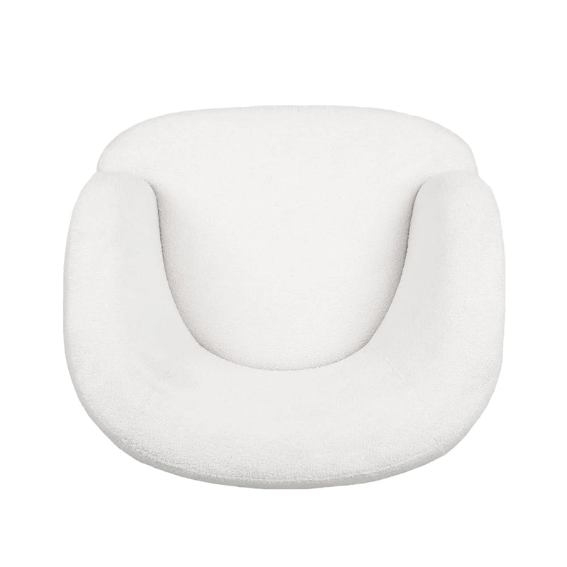 Mokena Textured Boucle Upholstered Swivel Club Chair by Christopher Knight Home
