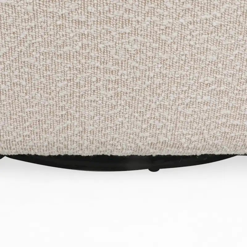 Mokena Textured Boucle Upholstered Swivel Club Chair by Christopher Knight Home
