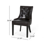 Hayden Contemporary Tufted Bonded Leather Dining Chairs (Set of 4) by Christopher Knight Home
