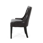 Hayden Contemporary Tufted Bonded Leather Dining Chairs (Set of 4) by Christopher Knight Home