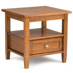 WYNDENHALL Norfolk SOLID WOOD 20 inch Wide Rectangle Transitional End Side Table - 20 inch Wide