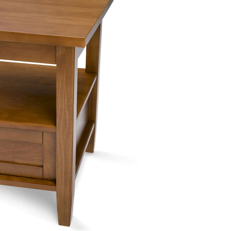 WYNDENHALL Norfolk SOLID WOOD 20 inch Wide Rectangle Transitional End Side Table - 20 inch Wide
