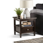 WYNDENHALL Norfolk SOLID WOOD 20 inch Wide Rectangle Transitional End Side Table - 20 inch Wide