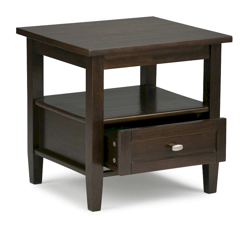 WYNDENHALL Norfolk SOLID WOOD 20 inch Wide Rectangle Transitional End Side Table - 20 inch Wide