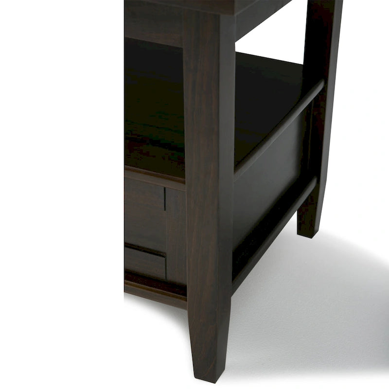WYNDENHALL Norfolk SOLID WOOD 20 inch Wide Rectangle Transitional End Side Table - 20 inch Wide