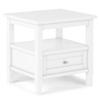 WYNDENHALL Norfolk SOLID WOOD 20 inch Wide Rectangle Transitional End Side Table - 20 inch Wide
