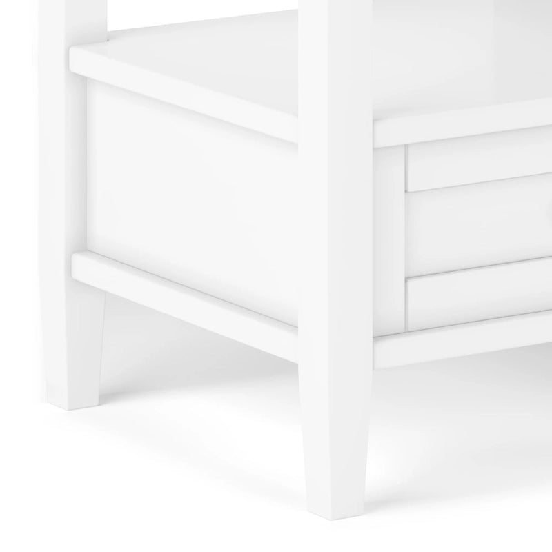 WYNDENHALL Norfolk SOLID WOOD 20 inch Wide Rectangle Transitional End Side Table - 20 inch Wide