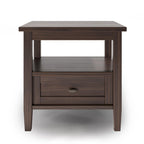WYNDENHALL Norfolk SOLID WOOD 20 inch Wide Rectangle Transitional End Side Table - 20 inch Wide
