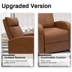 Homall Recliner Chair PU Leather Single Living Room Sofa Recliner