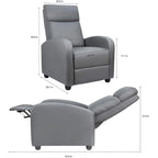 Homall Recliner Chair PU Leather Single Living Room Sofa Recliner