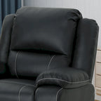 Malic Tufted Faux Leather Swivel Recliner by