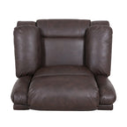 Malic Tufted Faux Leather Swivel Recliner by