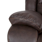 Malic Tufted Faux Leather Swivel Recliner by