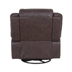 Malic Tufted Faux Leather Swivel Recliner by