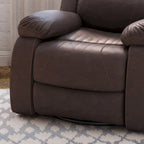 Malic Tufted Faux Leather Swivel Recliner by