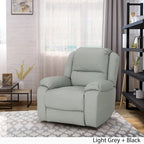 Malic Tufted Faux Leather Swivel Recliner by
