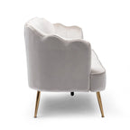 Reitz Glam Velvet Shell 3 Seater Sofa by Christopher Knight Home - 76.25 L x 29.25 W x 33.50 H