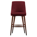 Sasha Espresso Barrel Back Counter Stools (Set of 2) iNSPIRE Q Modern