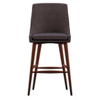 Sasha Espresso Barrel Back Counter Stools (Set of 2) iNSPIRE Q Modern