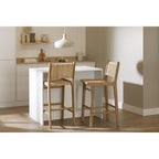South Shore Balka Rattan Bar Stool, Set of 2