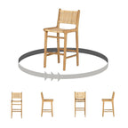 South Shore Balka Rattan Bar Stool, Set of 2