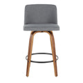 Vallberga 26 Counter Stool with Black Round Footrest (Set of 2)