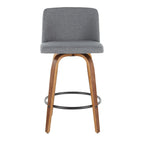 Vallberga 26 Counter Stool with Black Round Footrest (Set of 2)