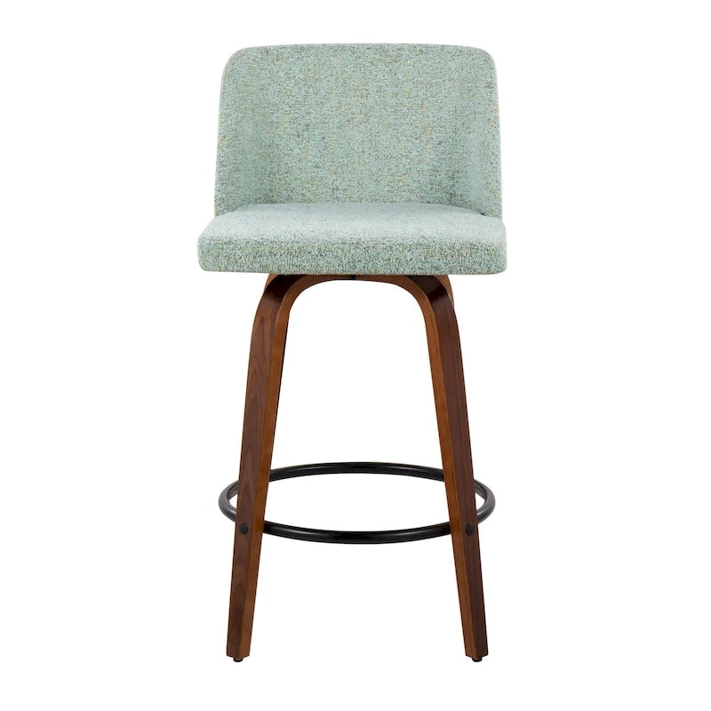Vallberga 26 Counter Stool with Black Round Footrest (Set of 2)